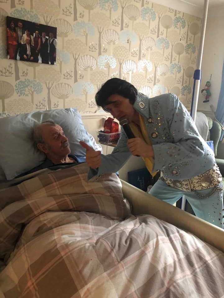 Elvis Impersonator bedroom visit carehome