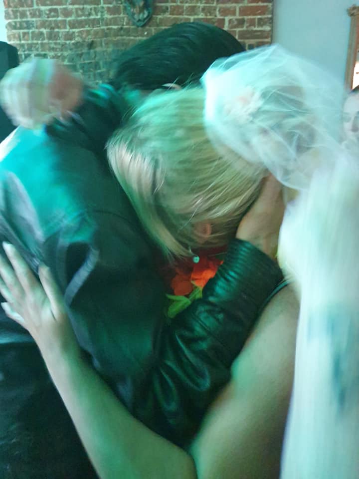 hen night hug Elvis